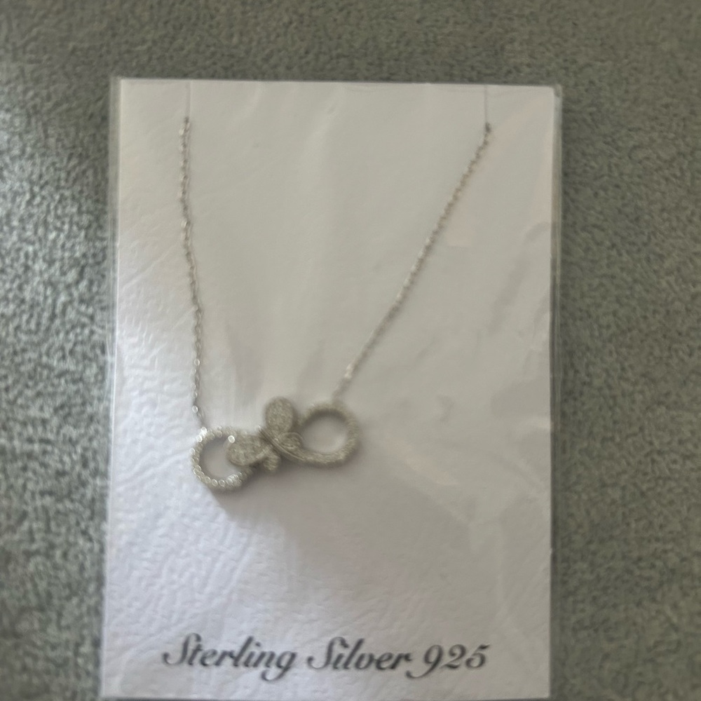 Elegant Sterling Silver Infinity Necklace